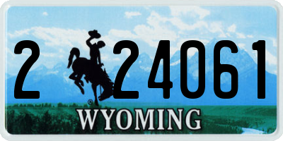 WY license plate 224061