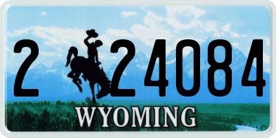 WY license plate 224084