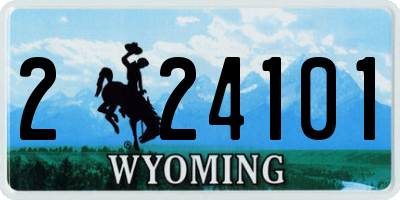 WY license plate 224101