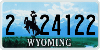 WY license plate 224122