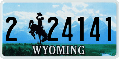 WY license plate 224141