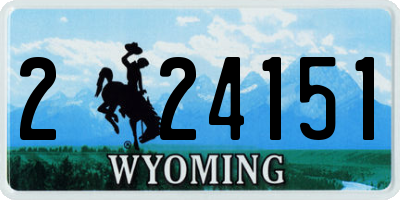 WY license plate 224151