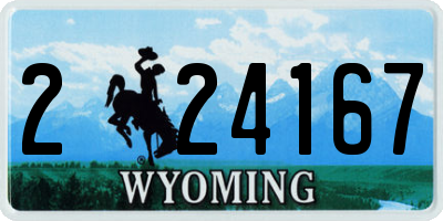 WY license plate 224167
