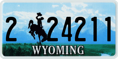 WY license plate 224211