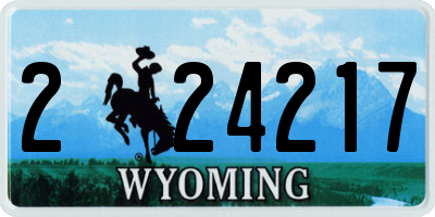 WY license plate 224217