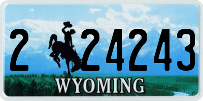WY license plate 224243