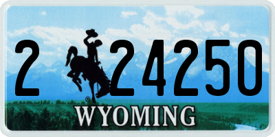 WY license plate 224250