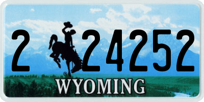WY license plate 224252