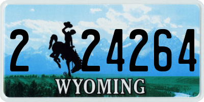 WY license plate 224264