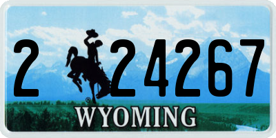 WY license plate 224267