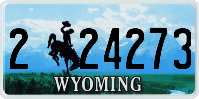 WY license plate 224273