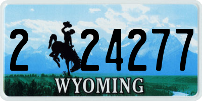 WY license plate 224277