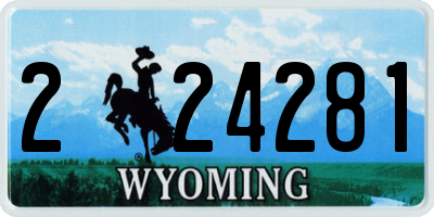 WY license plate 224281