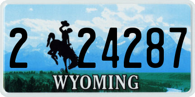 WY license plate 224287