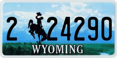 WY license plate 224290