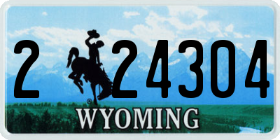 WY license plate 224304