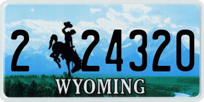 WY license plate 224320