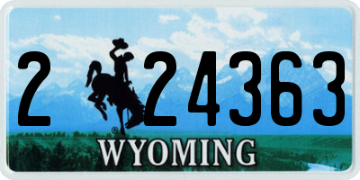 WY license plate 224363