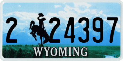 WY license plate 224397