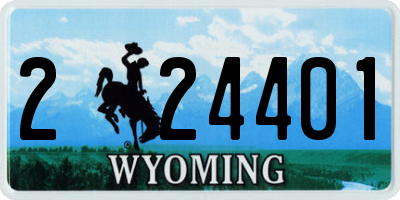 WY license plate 224401