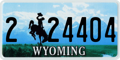 WY license plate 224404