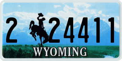 WY license plate 224411