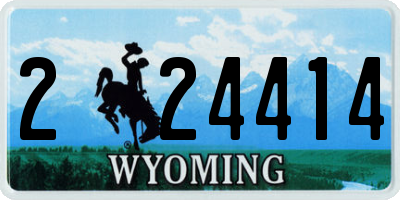 WY license plate 224414