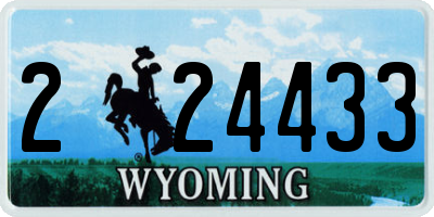 WY license plate 224433
