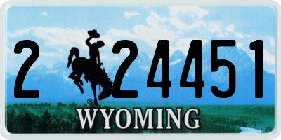 WY license plate 224451
