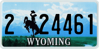 WY license plate 224461