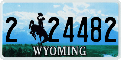 WY license plate 224482