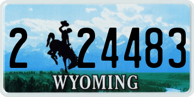 WY license plate 224483