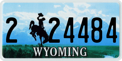 WY license plate 224484