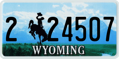 WY license plate 224507