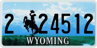 WY license plate 224512