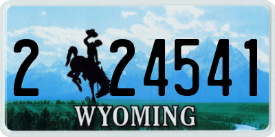 WY license plate 224541