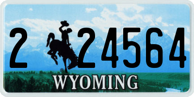 WY license plate 224564
