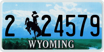 WY license plate 224579