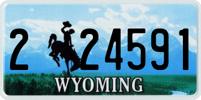 WY license plate 224591