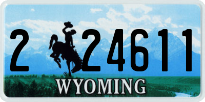 WY license plate 224611
