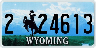 WY license plate 224613
