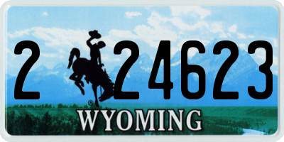 WY license plate 224623