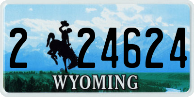 WY license plate 224624