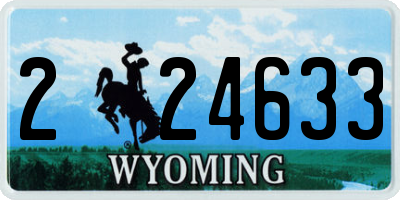 WY license plate 224633