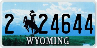 WY license plate 224644