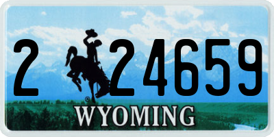 WY license plate 224659