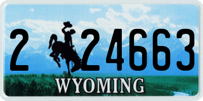 WY license plate 224663