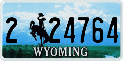 WY license plate 224764