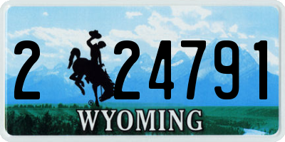 WY license plate 224791