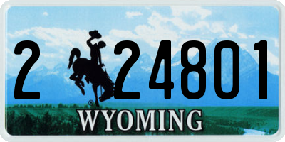 WY license plate 224801